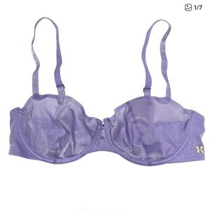 Savage X Fenty Lavender Sheer Balconette Bra
